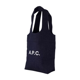 A.P.C. Womens Ninon Tote Navy Cotton