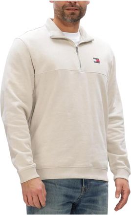 Tommy Jeans Heren, Sweatshirts & Hoodies, Beige, Maat: S Katoen