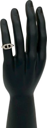 Herm&egrave;s Silver Silver 925 Band Ring (Pre-Owned)