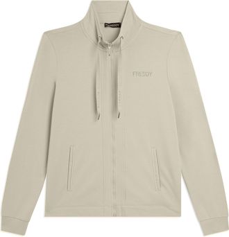 Freddy Felpa Zip e Collo Alto con logo FREDDY in strass