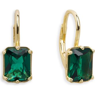 Argento Vivo Cubic Zirconia Leverback Earrings in Gold at Nordstrom