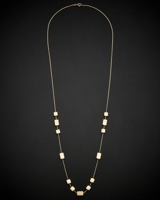 Italian Gold, Inc 14K Italian Gold Alternating Square & Rectangle Geometric Station Necklace