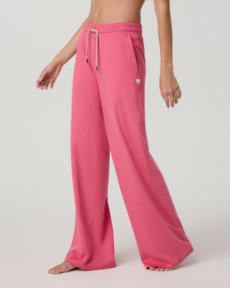 Vuori Clothing Halo Essential Wideleg Pants | Sunset Pink Heather | XS, Size Extra Small