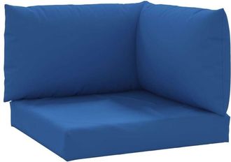 vidaXL Cojines Para Palets 3 Unidades Tela Oxford Azul Vidaxl