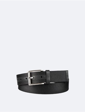 Calvin Klein Mens Tonal Fabric Belt - Black - XL