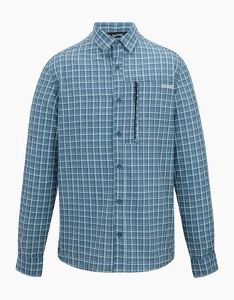 Regatta Mens Regatta Mens Checked Insect Repellent Travel Shirt - Blue - Size: Regular/36
