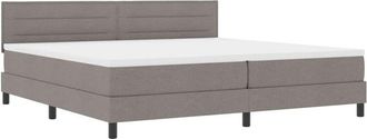vidaXL Cama Box Spring Con Colch&oacute;n Con Colch&oacute;n Taup&eacute; 200 X 200 Cm Tela Vidaxl