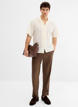 Le 31 Mens Stretch linen pant Amsterdam fit - Relaxed tapered