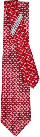 Ferragamo Stropdas met print - Rood