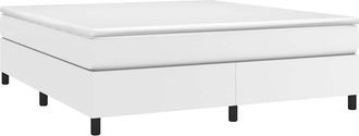 vidaXL Vidaxl - Estructura De Cama Sin Colch&oacute;n Cuero Sint&eacute;tico Blanco 180x200cm