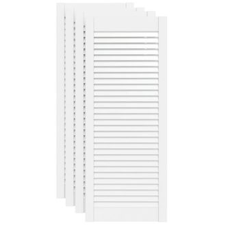 vidaXL Puerta De Armario Lamas 4 Uds Madera Pino Blanco 99,3x39,4 Cm Vidaxl