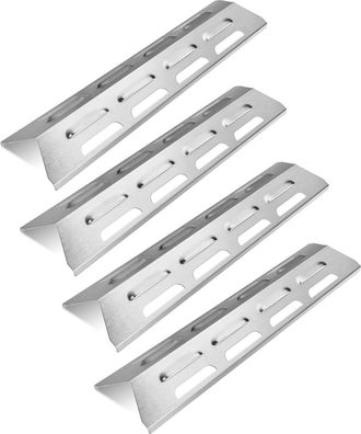 OEM Placa De Calor Para Barbacoa De Gas - Acero Inoxidable - 30 X 15 X 0,8 Cm - Protecci&oacute;n De Quemadores - Lote De 4