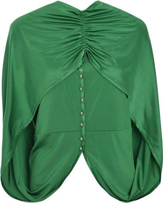 Paco Rabanne Haut blouse - women - Viscose/Elastane - 40 - Black