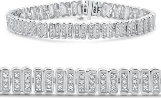 Pompeii3 16 grams 1.24Ct Diamond Tennis Bracelet White Gold 5.8mm wide