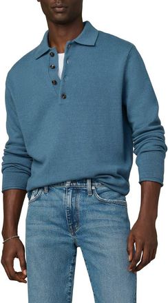 Joe's Long Sleeve Wool Polo Sweater in Bluefin at Nordstrom, Size Xx-Large