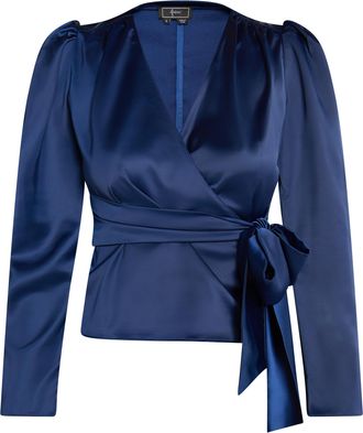 Faina Wikkel blouse Dames marine