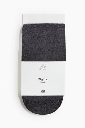 H&M Glittery tights - Schwarz