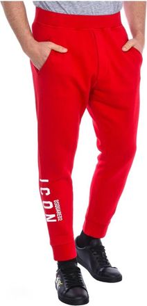 Dsquared2 Trainingsbroeken - Heren - Sweatpants - Rood - M - Katoen - Broeken