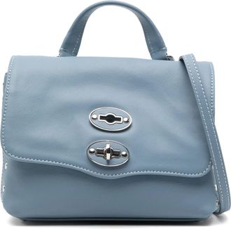 Zanellato Muted Blue Postina Saeta Leather Handbag