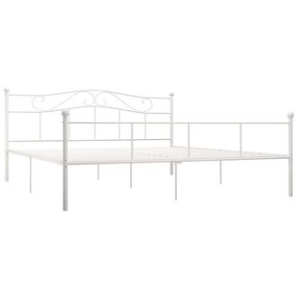 Berkfield Home Bed Frame White Metal 180x200 cm Super King