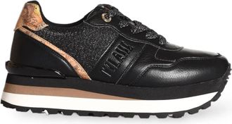 Alviero Martini 1A Classe Geo Classic Print Sneakers - Dames - Sneakers - Zwart - 36 EU - Leer - Schoenen