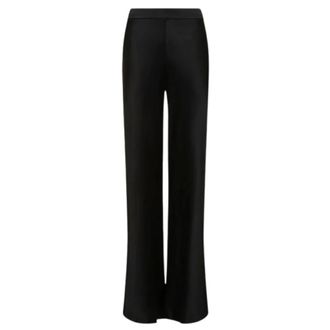Alberta Ferretti Pantalones de Sat&eacute;n - Trousers - Mujer - Negro - M
