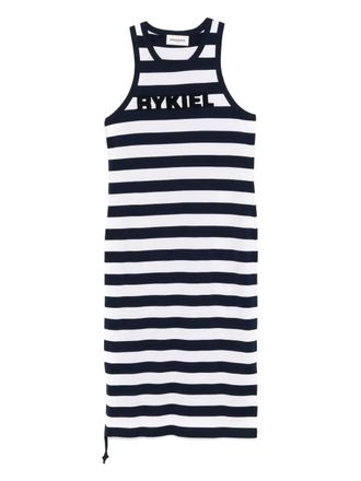 Sonia Rykiel striped long dress - Blue