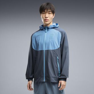 Puma Giacca in tessuto Manchester City PUMATECH con zip integrale da uomo, Abbigliamento, Grigio, 3XL