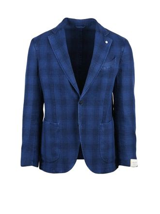 L.B.M. 1911 Light Blue Men Linen Cotton Blazer Jacket