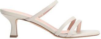 8 by YOOX LEATHER SQUARE TOE SPOOL-HEEL SANDAL