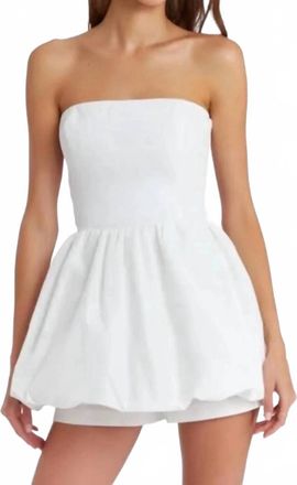 Amanda Uprichard Saylor Skort Romper In Ivory