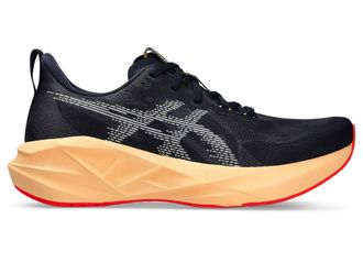 Asics Mens Novablast 5 Running Shoes In Midnight/orange Glow