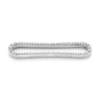 Monica Vinader Sterling Silver Alta Capture Charm Diamond Link Diamond