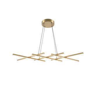 Maytoni Maytoni Halo Lampadario A Sospensione Decorativo Moderno Da Soffitto In Ottone 1400lm Con Paralume Bianco