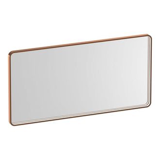 Marcel Breuer Sapphire spiegel 120 rechthoekig afgerond koper frame met directe LED-verlichting met dim- en kleurfunctie en afstandsbediening