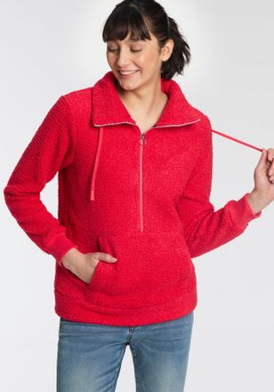 F.lli Campagnolo Fleecepullover CMP, Damen, Gr. 34, rot, Fleece, Obermaterial: 100% Polyester, unifarben, Sweatshirts Fleecepullover