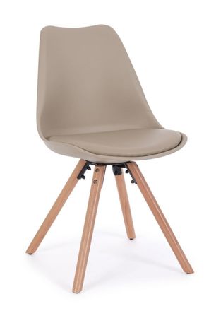 BIZZOTTO Juego 4 sillas haya gris paloma