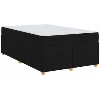 vidaXL Vidaxl - Estructura De Cama Con Colch&oacute;n Negro 120 X 200 Cm Tela