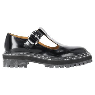 Proenza Schouler Pre-owned Womens Lug Sole Mary Janes in Black Leather