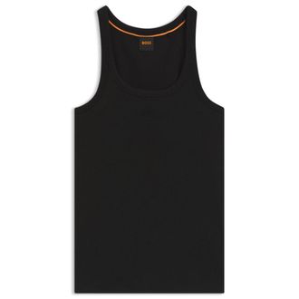 BOSS Racer-back tank top in stretch cotton