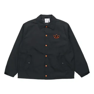 adidas originals Big Trfl Jkt Athleisure Casual Sports Embroidered Logo Woven Jacket Black H07087