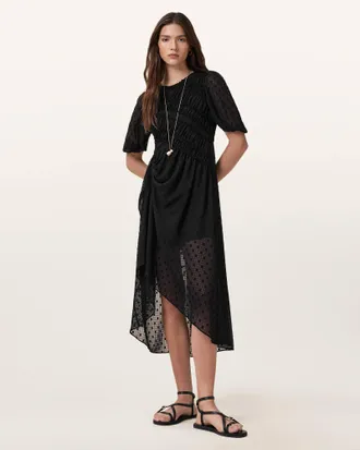 AllSaints Serene Midi Dress