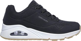 Skechers Womens Uno Stand on Air Sneaker, Black Durabuck, 2.5 UK