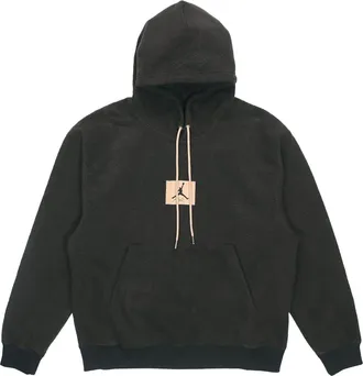 Nike Jordan Mens Air Jordan Hooded Casual Printing Sports Plush Pullover Autumn Black DC9585-010