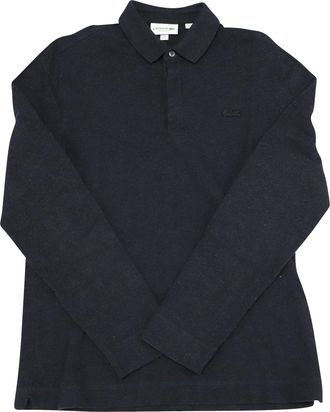 Lacoste Long-sleeve Paris Classic Fit Polo in Grey Cotton