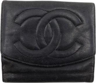 Chanel Pre-owned Wallets, female, Black, Size: ONE SIZE Pre-owned Wallet (bi-fold)