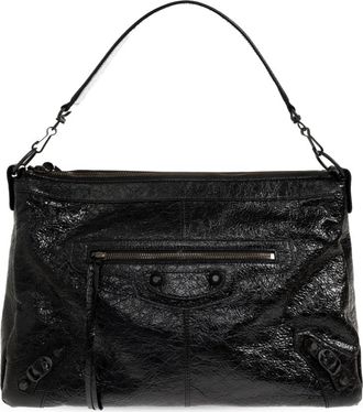 Balenciaga Le City Moto Medium Bag - Heren - Tassen - Zwart - Maat: ONE Size Katoen