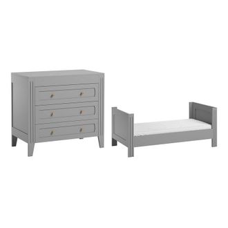 Vox Lit B&eacute;b&eacute; &Eacute;volutif Et Commode 3 Tiroirs Vox Milenne Gris
