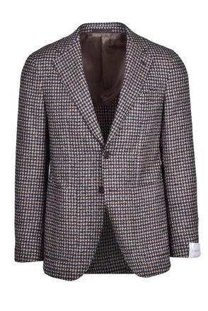 Caruso Wool Jacket - Blue/Brown