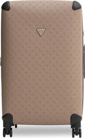 Guess Co embossed-logo luggage - Neutrals